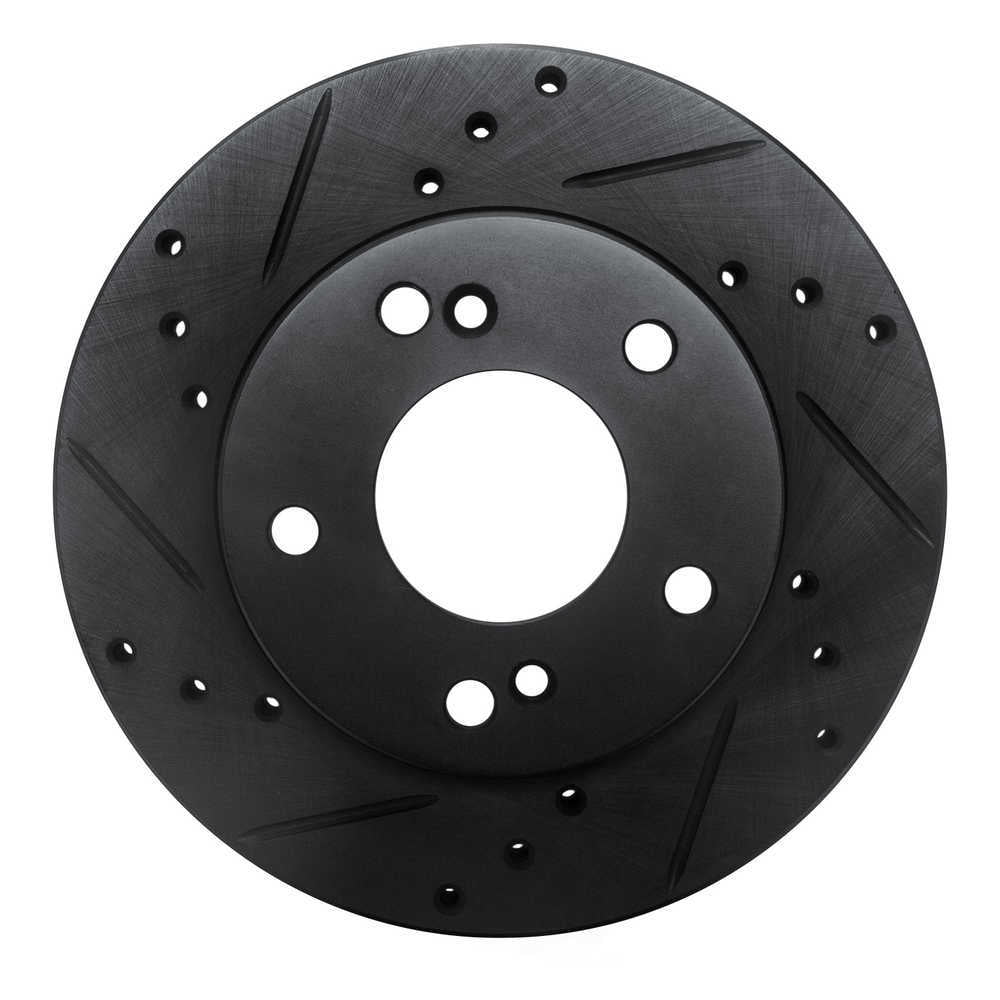 Dynamic Friction Company 633-67047L DFC Brake Rotor - Drilled And Slotted - Black