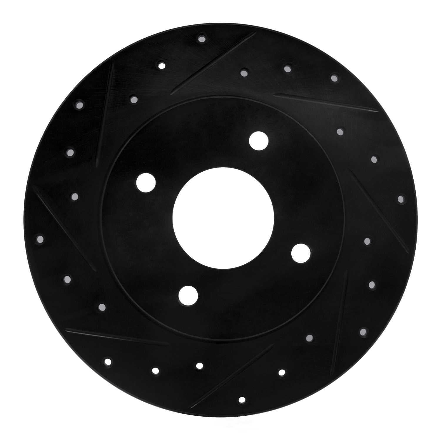 Dynamic Friction Company 633-67053L DFC Brake Rotor - Drilled And Slotted - Black
