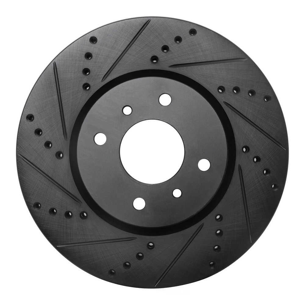 Dynamic Friction Company 633-67054L DFC Brake Rotor - Drilled And Slotted - Black