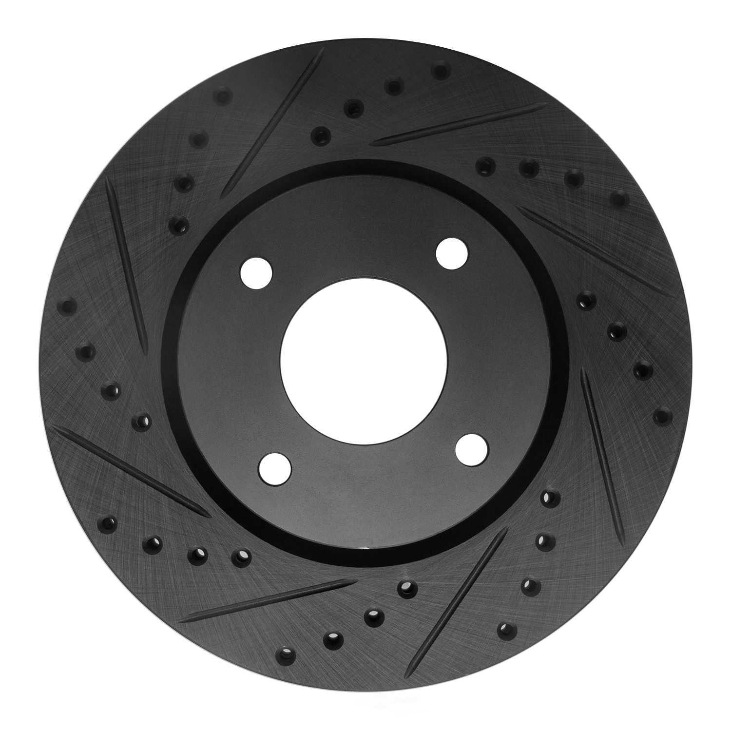 Dynamic Friction Company 633-67056L DFC Brake Rotor - Drilled And Slotted - Black