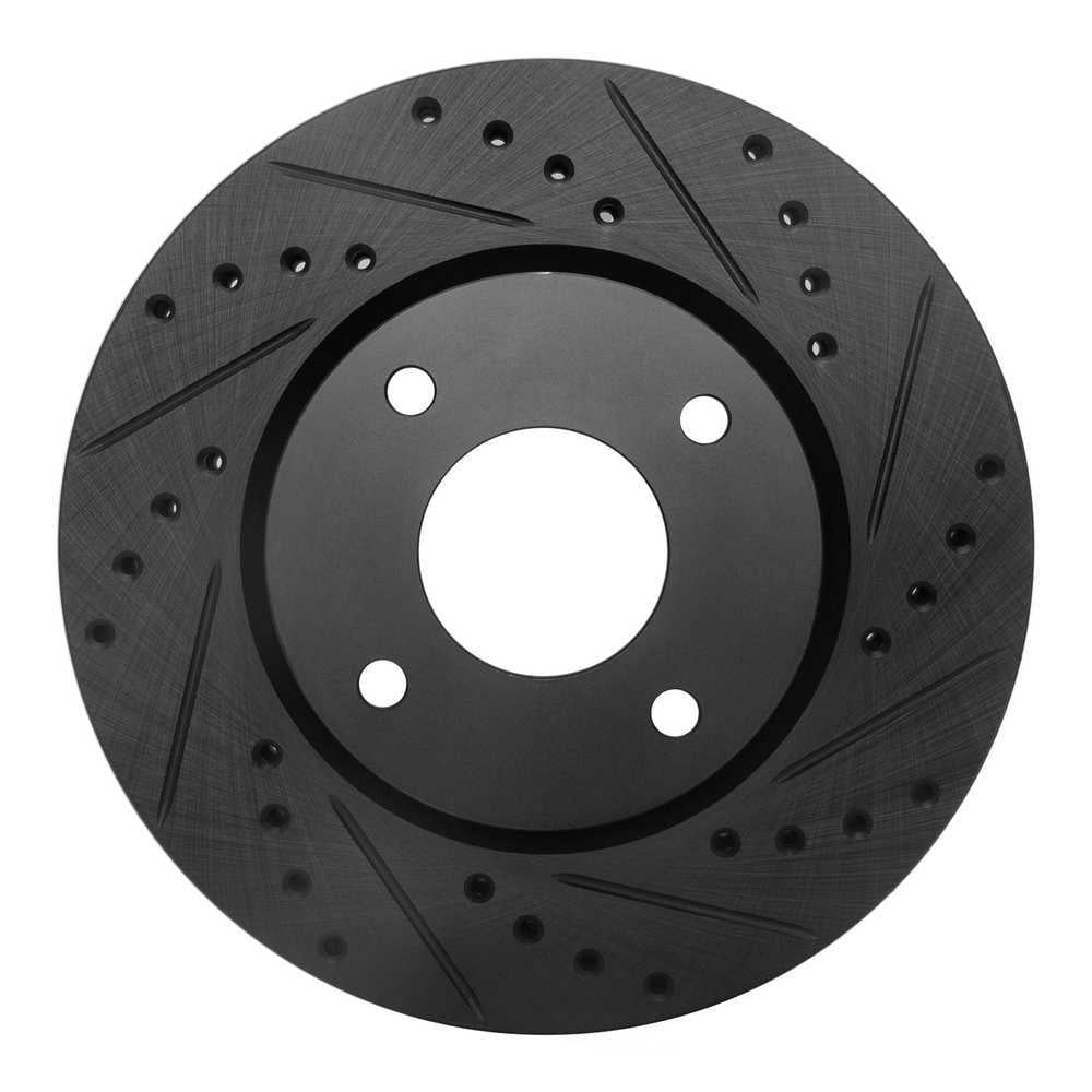 Dynamic Friction Company 633-67056R DFC Brake Rotor - Drilled And Slotted - Black