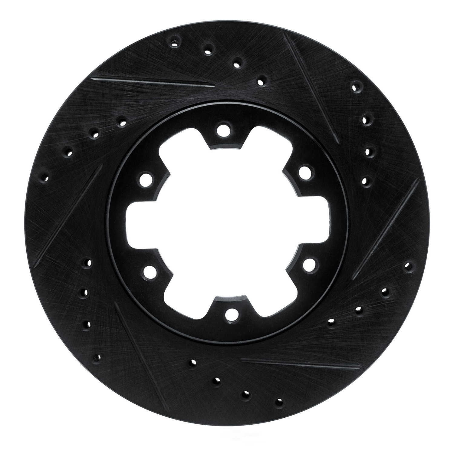Dynamic Friction Company 633-67080R DFC Brake Rotor - Drilled And Slotted - Black