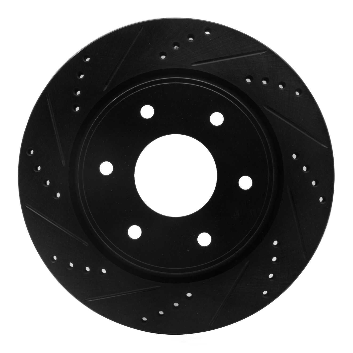 Dynamic Friction Company 633-67096L DFC Brake Rotor - Drilled And Slotted - Black