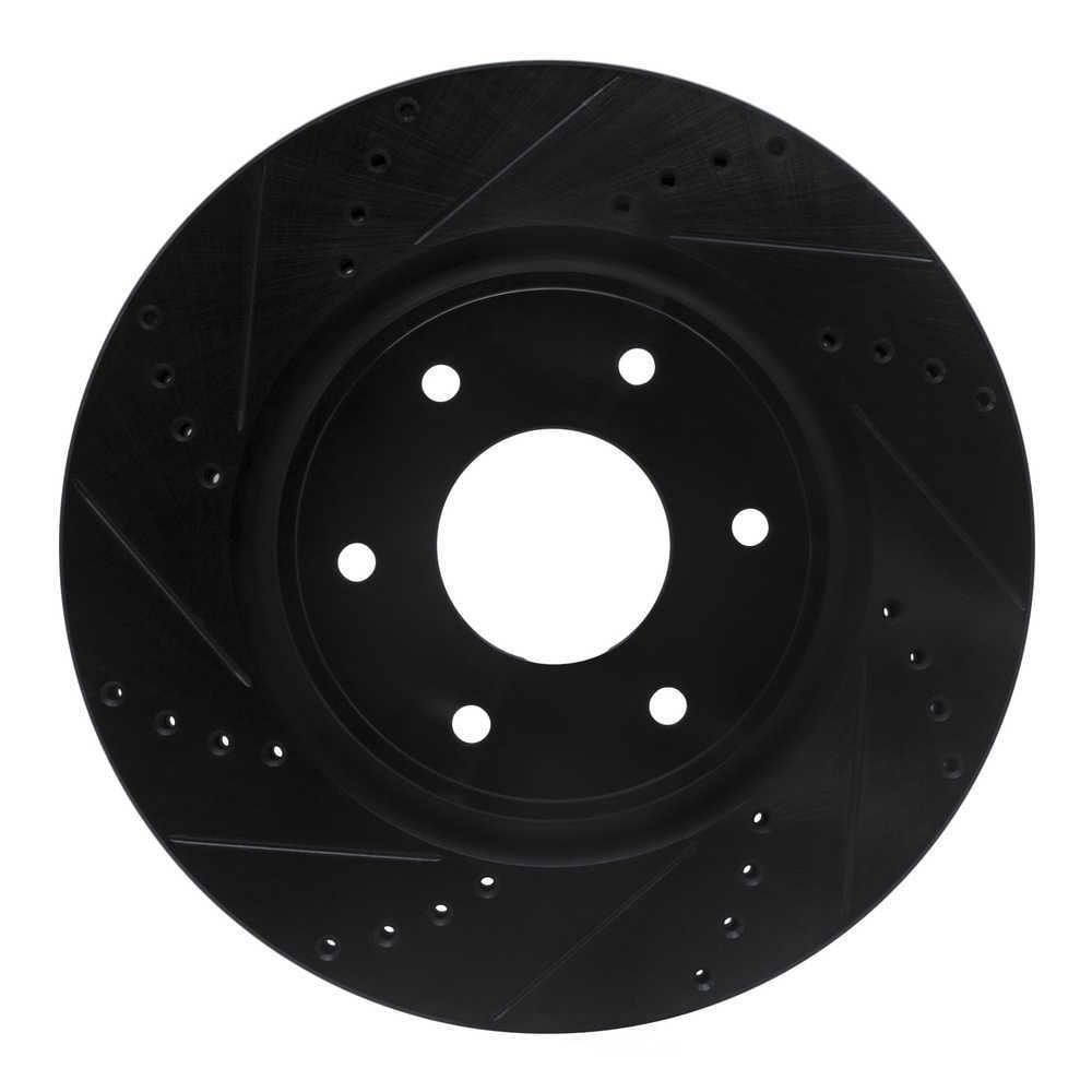 Dynamic Friction Company 633-67097L DFC Brake Rotor - Drilled And Slotted - Black