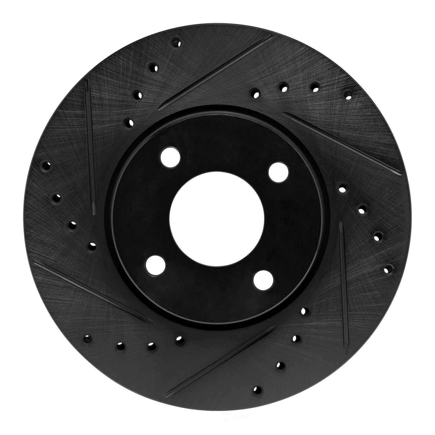Dynamic Friction Company 633-67112L DFC Brake Rotor - Drilled And Slotted - Black