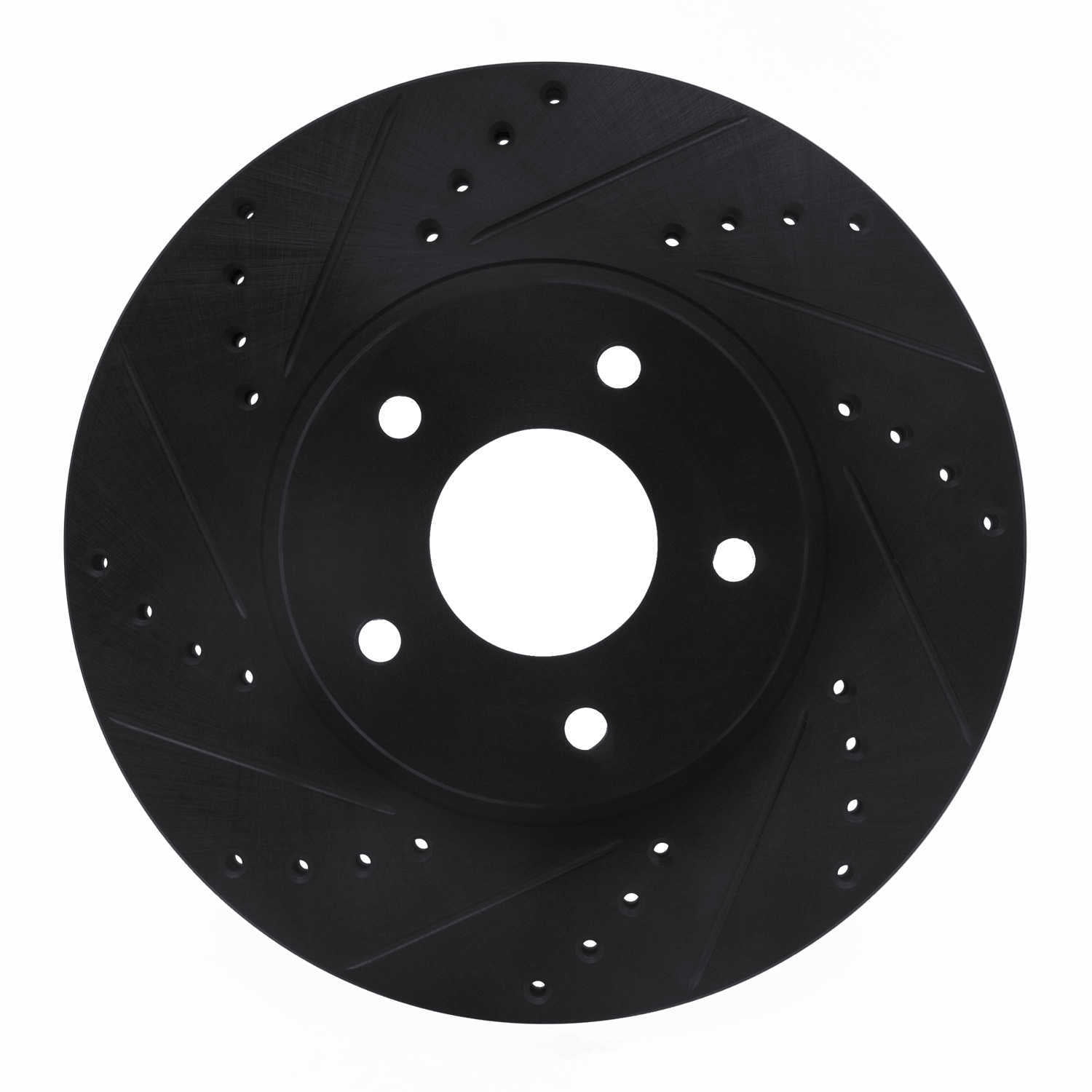 Dynamic Friction Company 633-68005L DFC Brake Rotor - Drilled And Slotted - Black