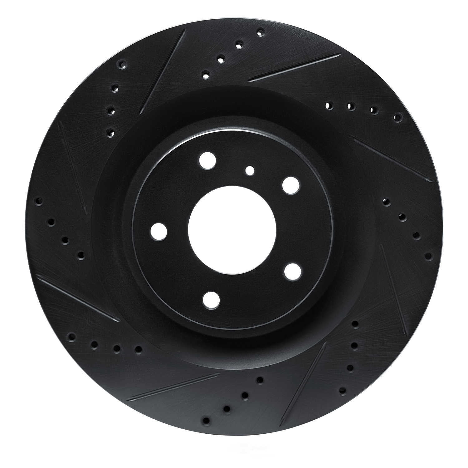 Dynamic Friction Company 633-68018L DFC Brake Rotor - Drilled And Slotted - Black