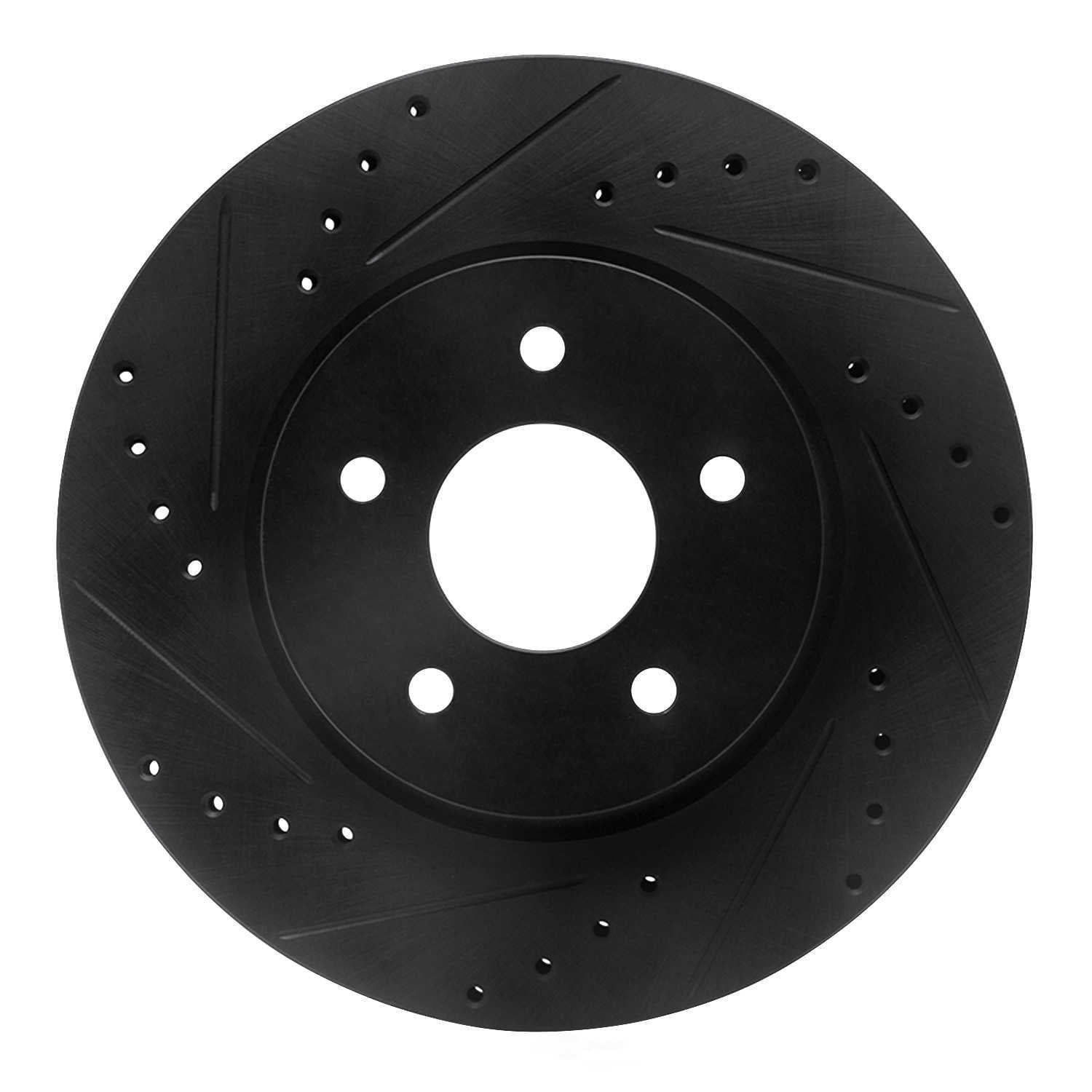 Dynamic Friction Company 633-68019L DFC Brake Rotor - Drilled And Slotted - Black