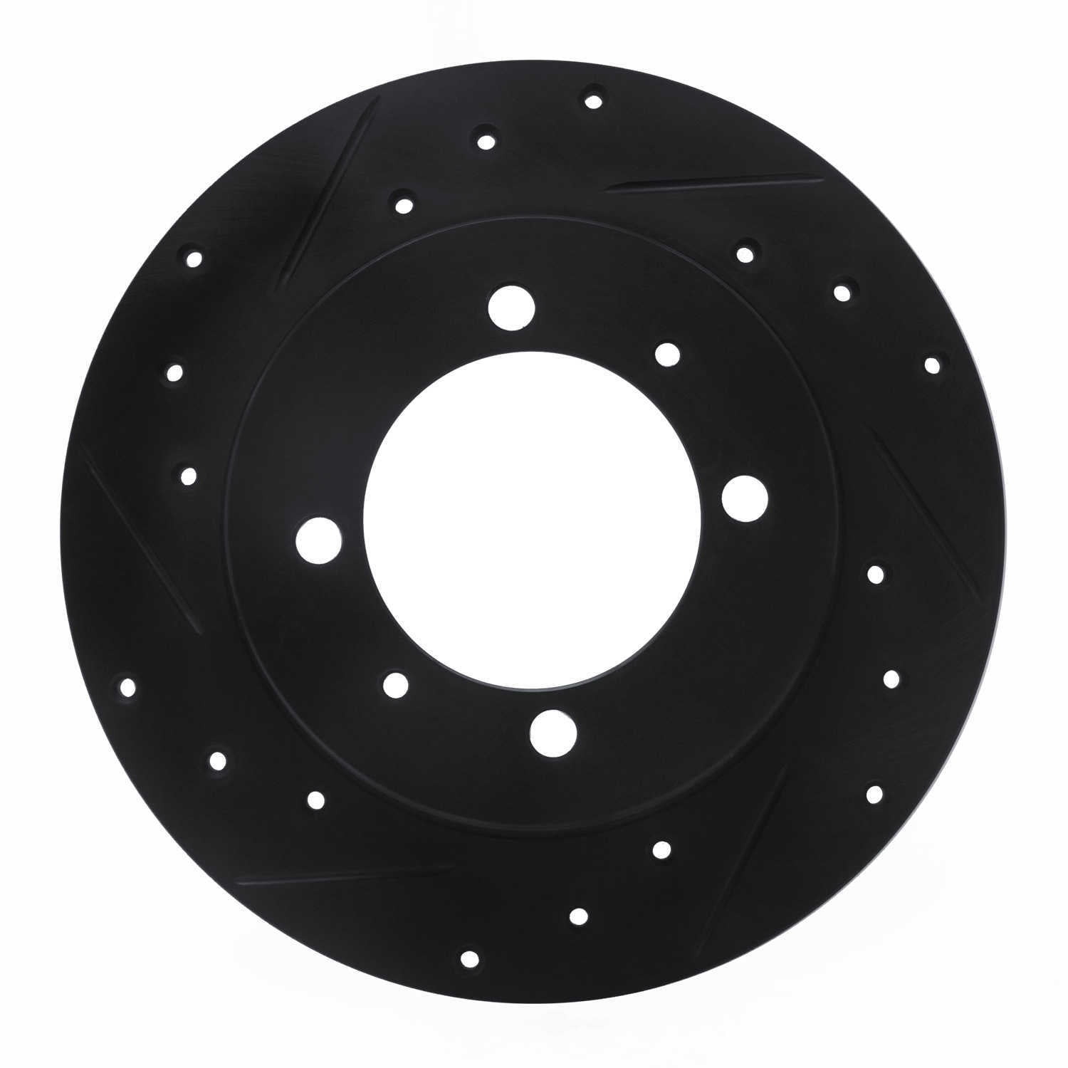 Dynamic Friction Company 633-72011L DFC Brake Rotor - Drilled And Slotted - Black