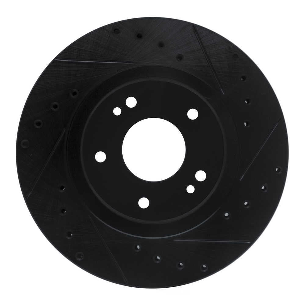 Dynamic Friction Company 633-72014R DFC Brake Rotor - Drilled And Slotted - Black