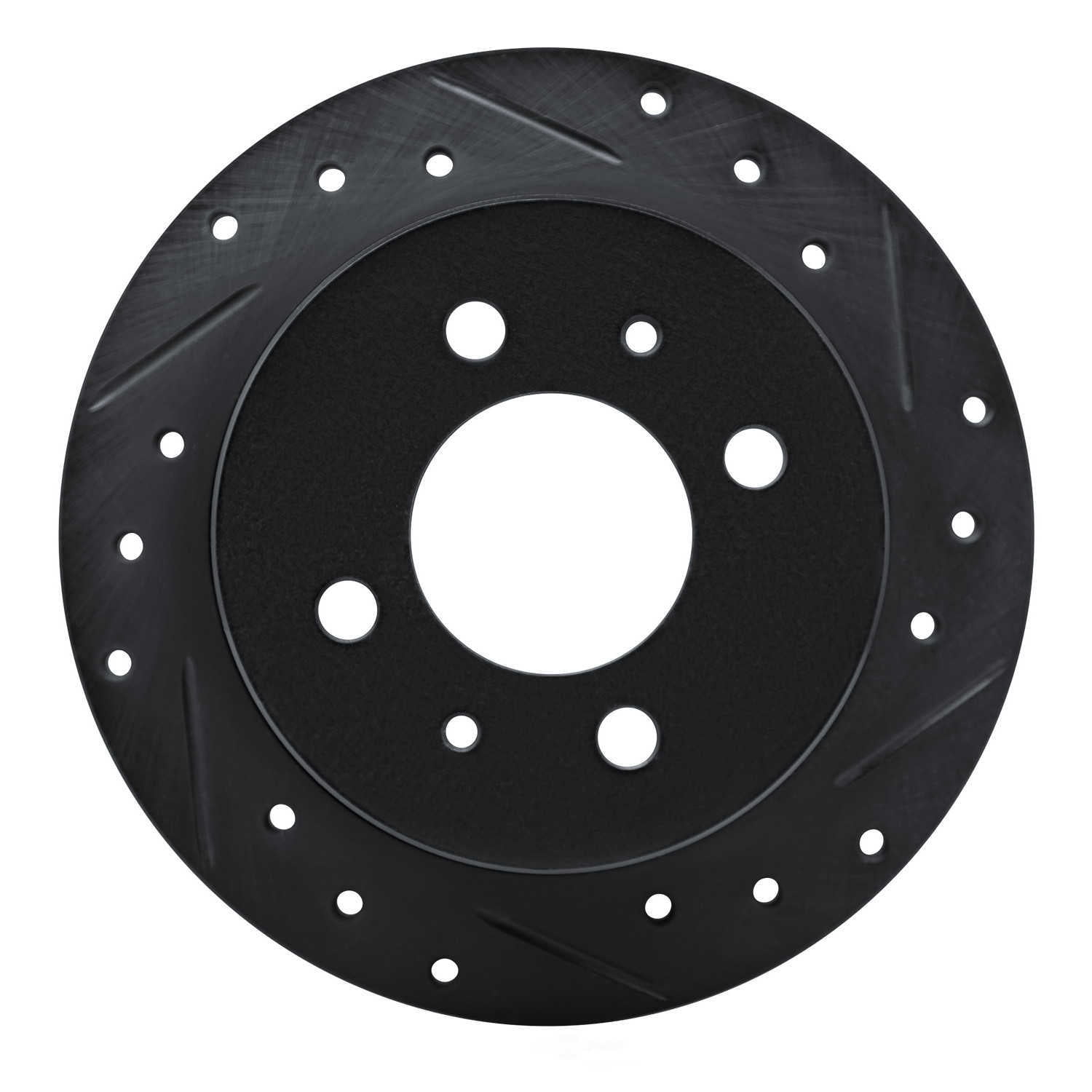Dynamic Friction Company 633-72026R DFC Brake Rotor - Drilled And Slotted - Black