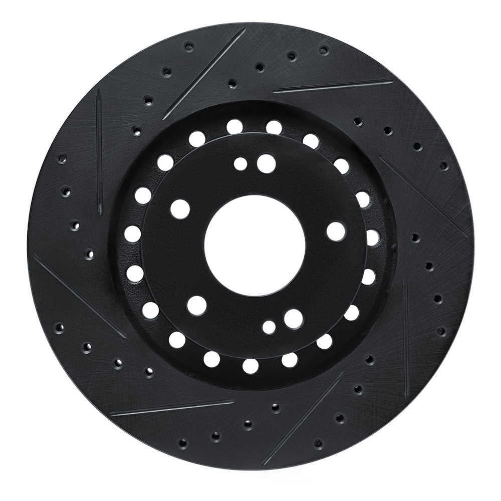 Dynamic Friction Company 633-72031L DFC Brake Rotor - Drilled And Slotted - Black