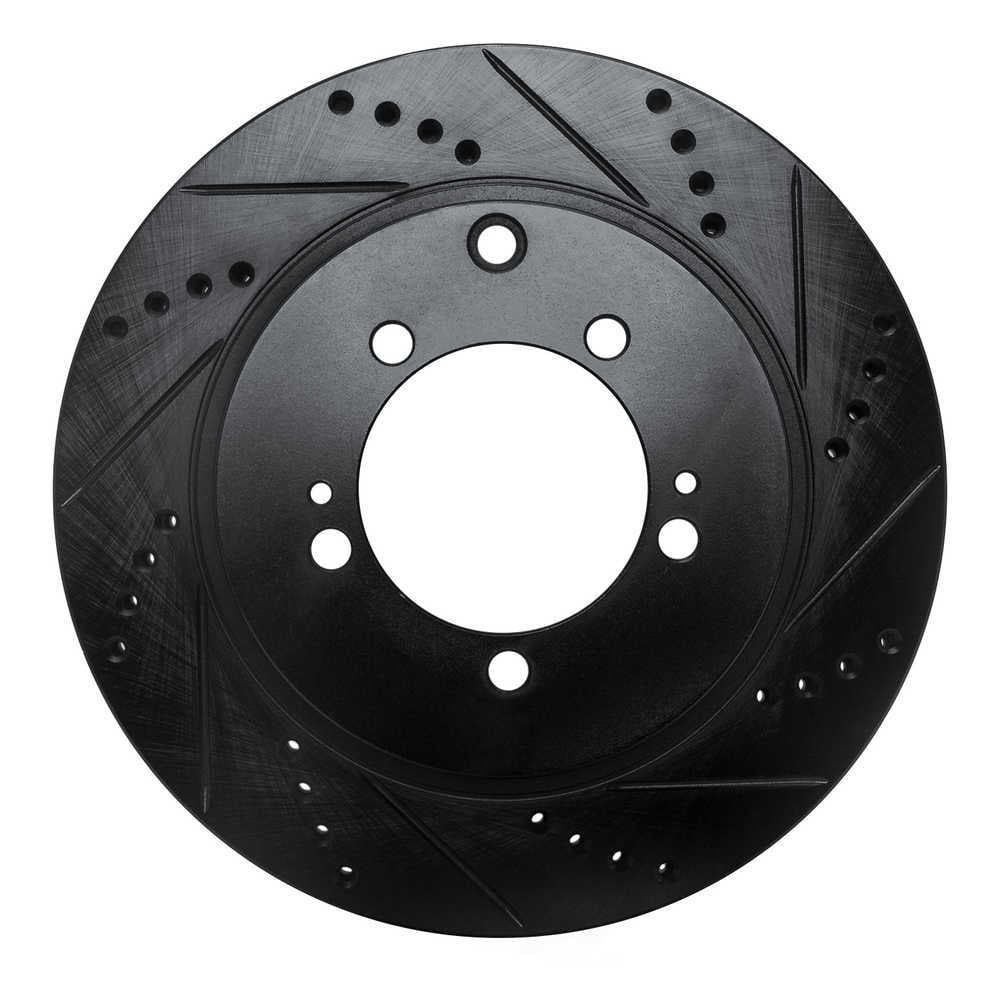 Dynamic Friction Company 633-72036R DFC Brake Rotor - Drilled And Slotted - Black