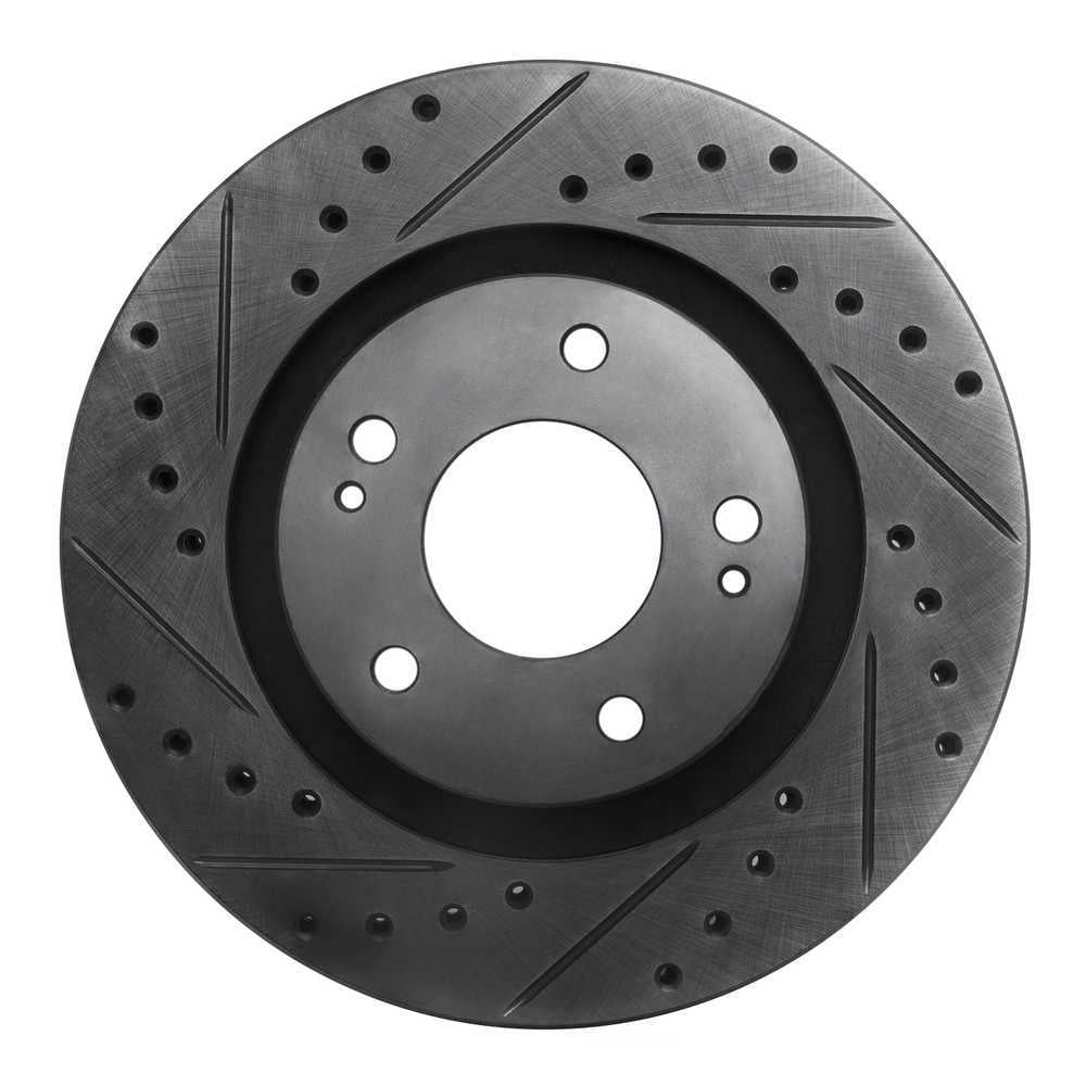 Dynamic Friction Company 633-72061L DFC Brake Rotor - Drilled And Slotted - Black