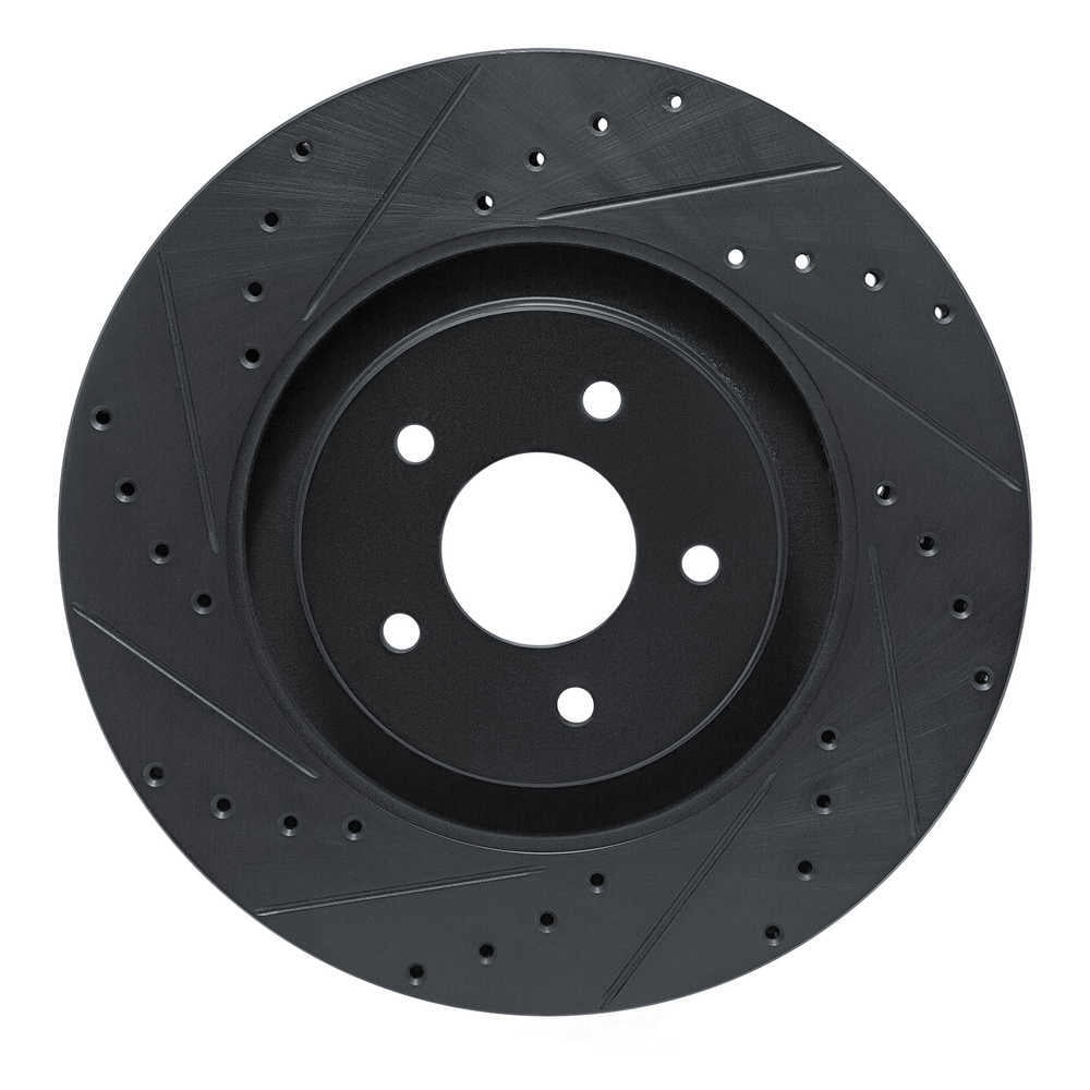 Dynamic Friction Company 633-72070L DFC Brake Rotor - Drilled And Slotted - Black