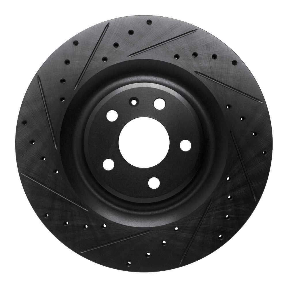 Dynamic Friction Company 633-73079L DFC Brake Rotor - Drilled And Slotted - Black