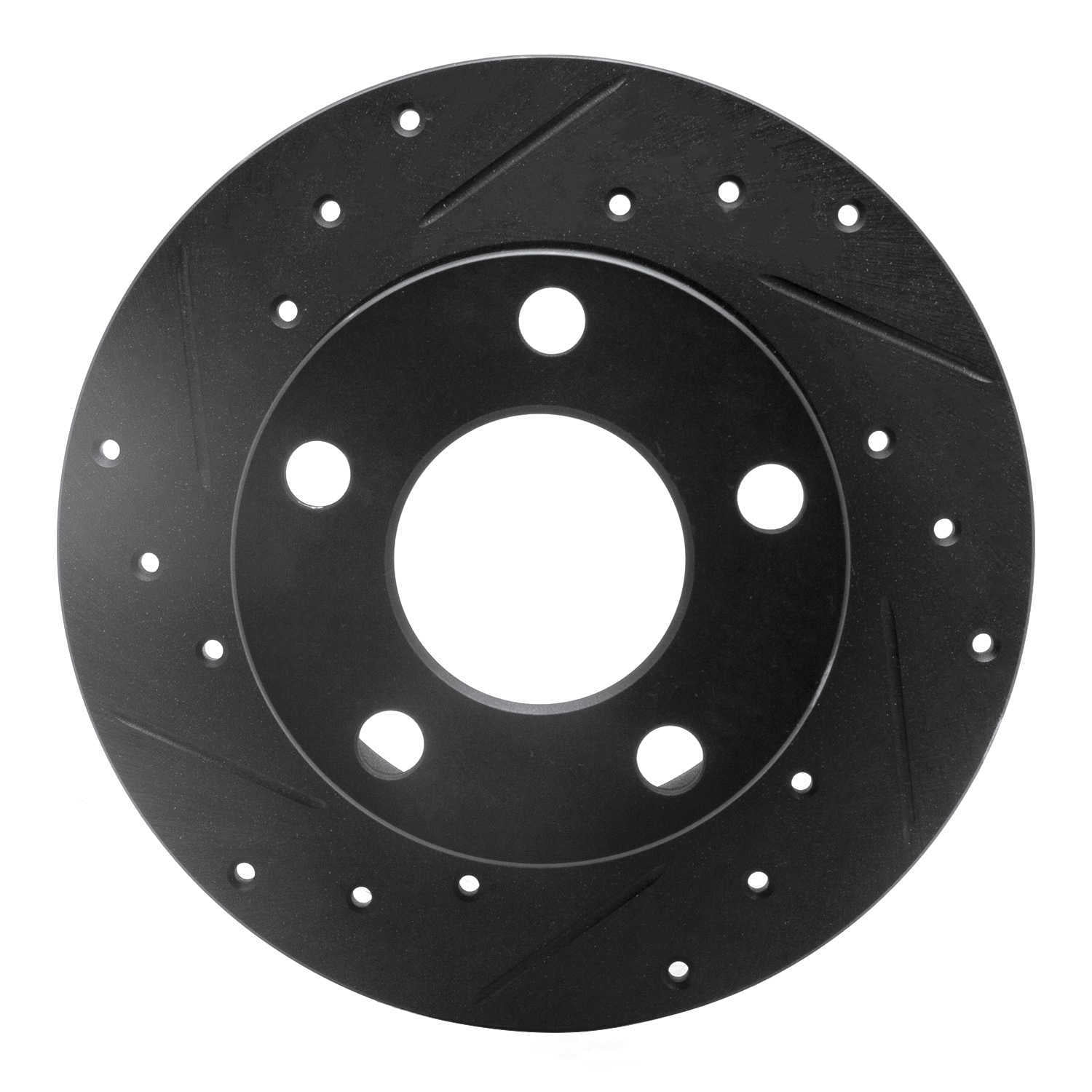 Dynamic Friction Company 633-74011L DFC Brake Rotor - Drilled And Slotted - Black