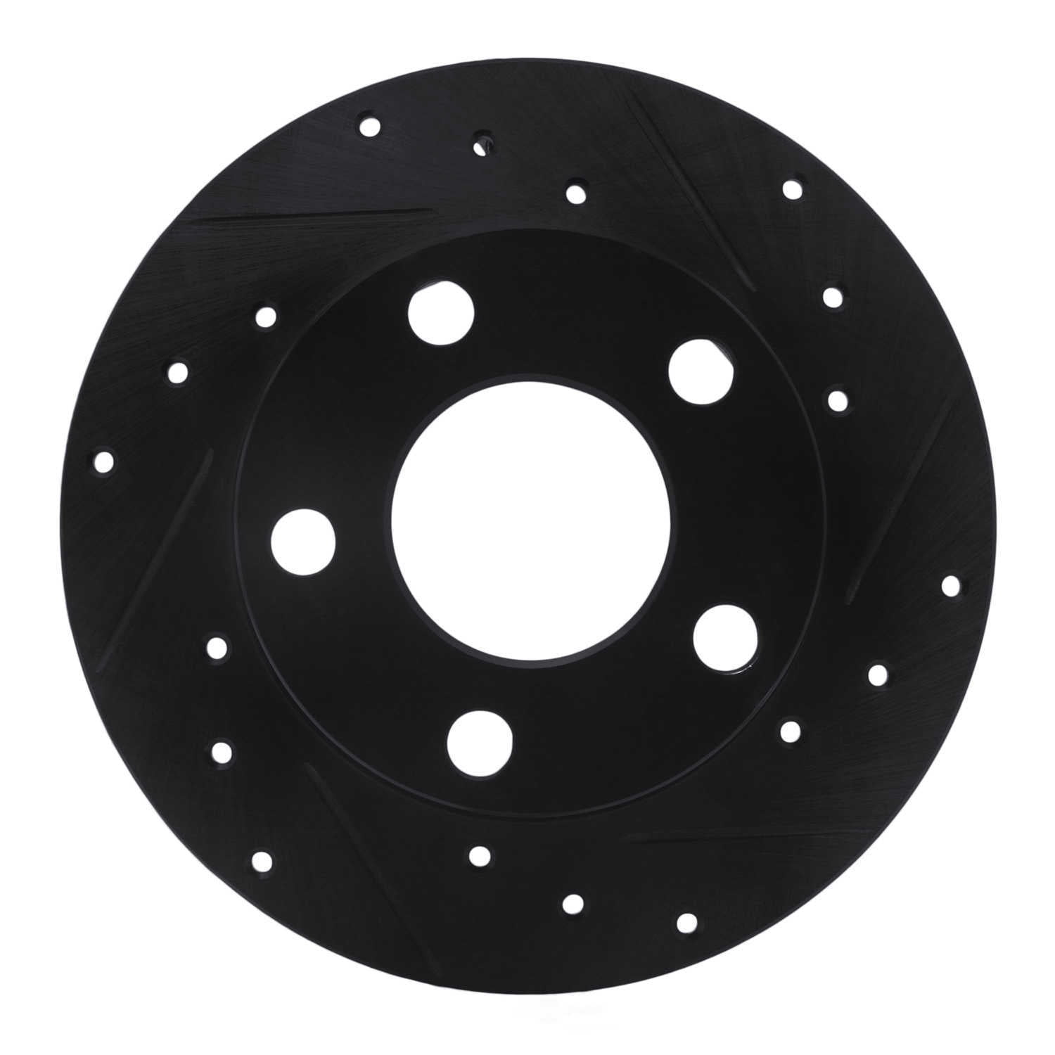 Dynamic Friction Company 633-74011R DFC Brake Rotor - Drilled And Slotted - Black