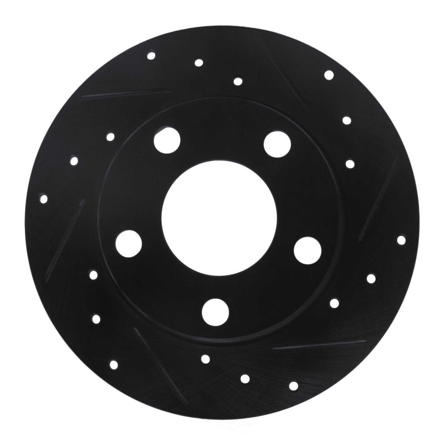 Dynamic Friction Company 633-74014R DFC Brake Rotor - Drilled And Slotted - Black