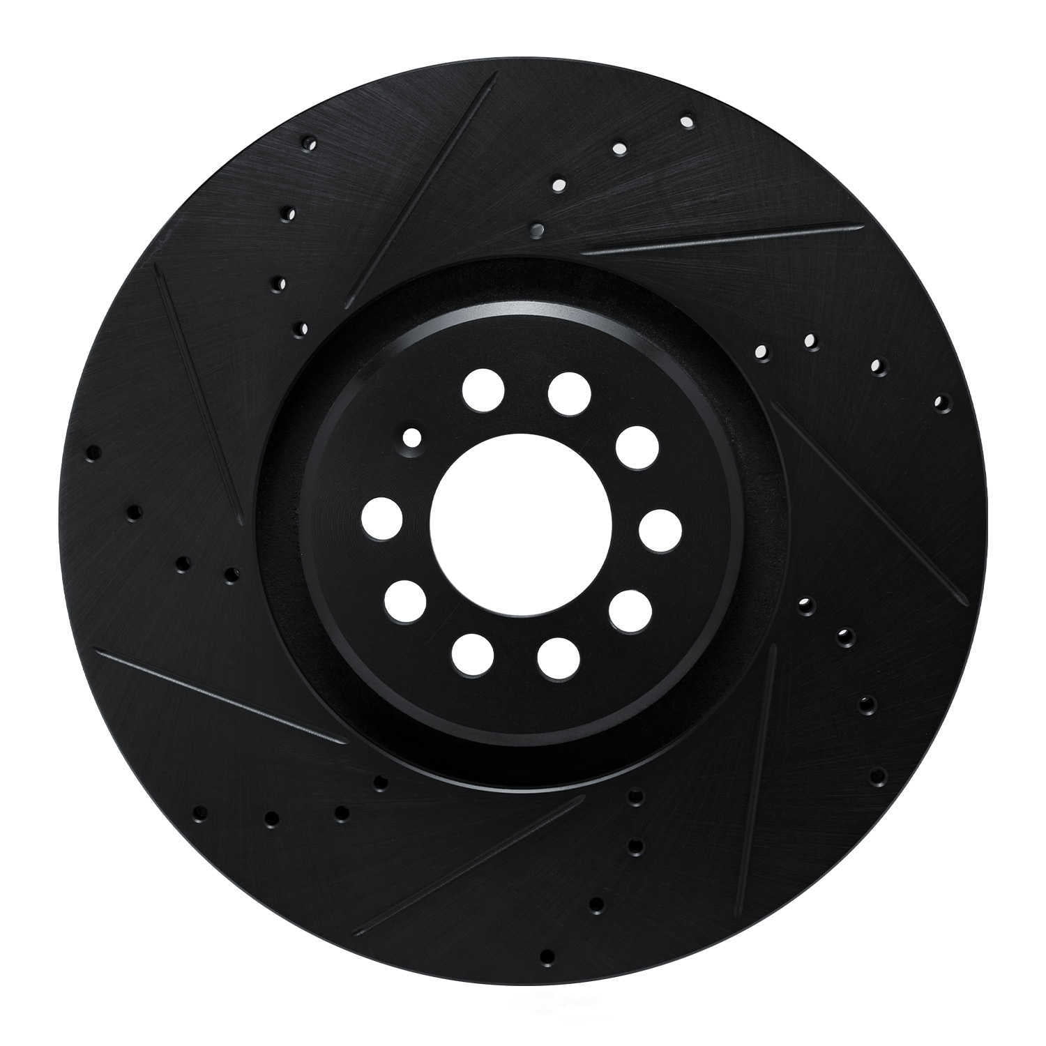 Dynamic Friction Company 633-74026D DFC Brake Rotor - Drilled And Slotted - Black