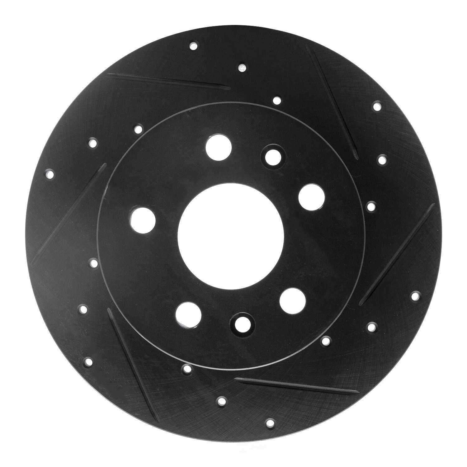 Dynamic Friction Company 633-74036R DFC Brake Rotor - Drilled And Slotted - Black