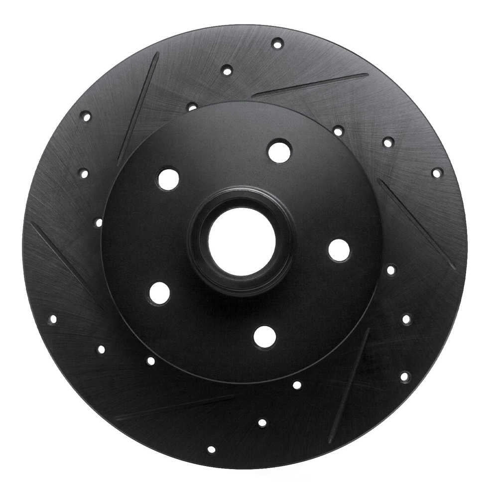 Dynamic Friction Company 633-74037L DFC Brake Rotor - Drilled And Slotted - Black