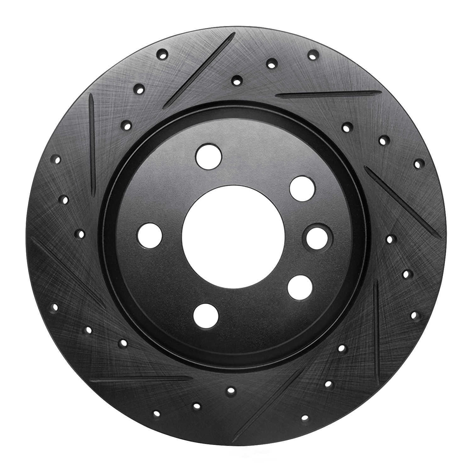 Dynamic Friction Company 633-74047L DFC Brake Rotor - Drilled And Slotted - Black