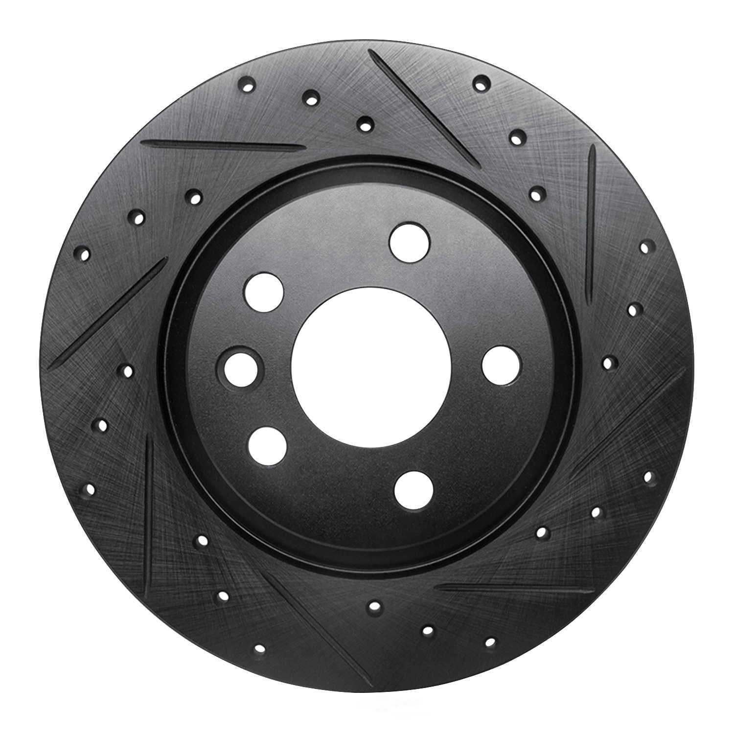 Dynamic Friction Company 633-74047R DFC Brake Rotor - Drilled And Slotted - Black