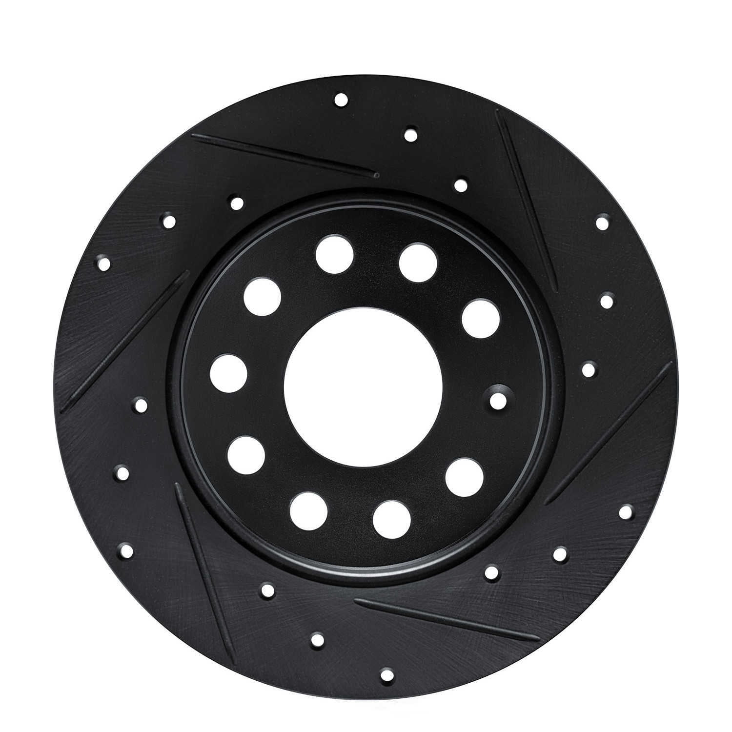 Dynamic Friction Company 633-74059R DFC Brake Rotor - Drilled And Slotted - Black