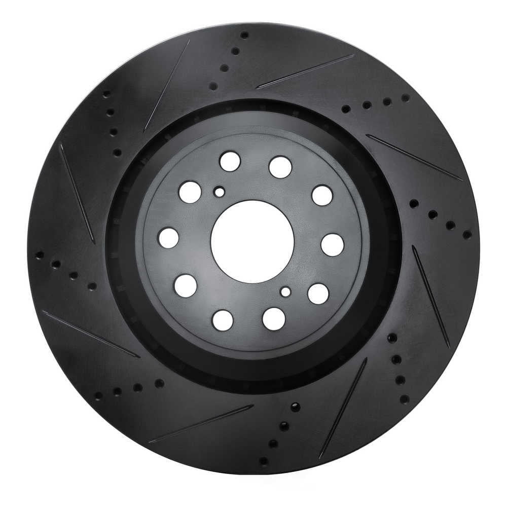 Dynamic Friction Company 633-75019D DFC Brake Rotor - Drilled And Slotted - Black
