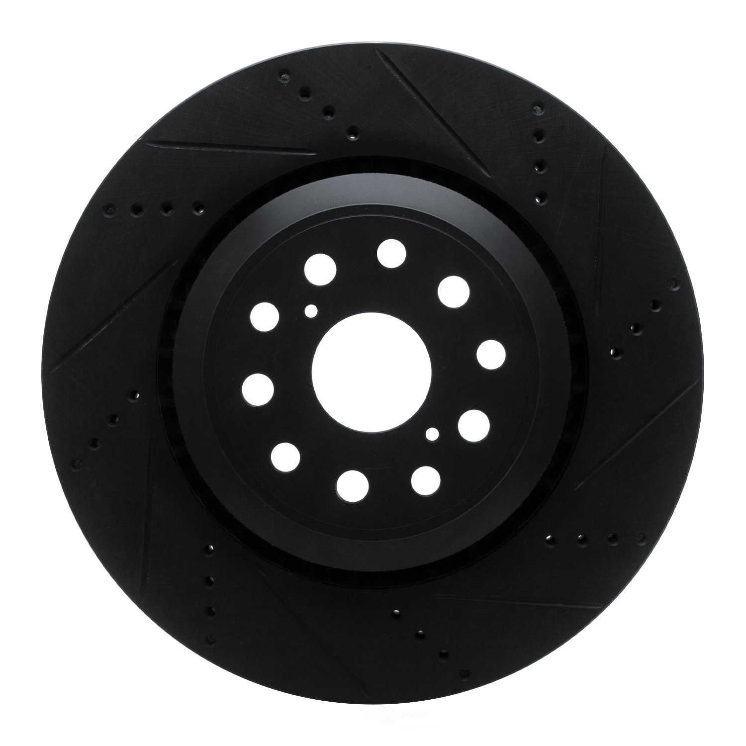 Dynamic Friction Company 633-75020D DFC Brake Rotor - Drilled And Slotted - Black