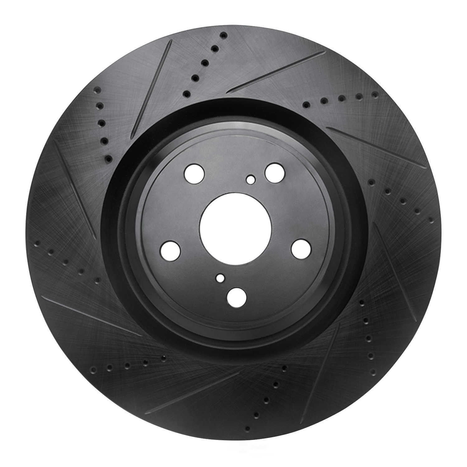 Dynamic Friction Company 633-75031D DFC Brake Rotor - Drilled And Slotted - Black