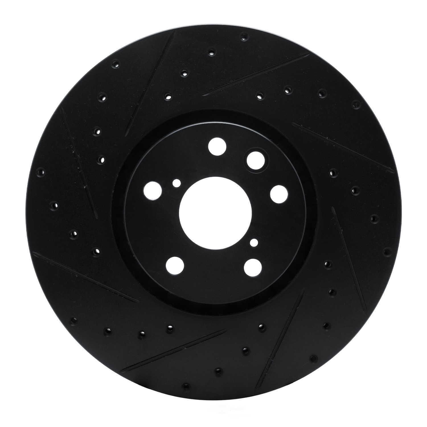 Dynamic Friction Company 633-75052D DFC Brake Rotor - Drilled And Slotted - Black