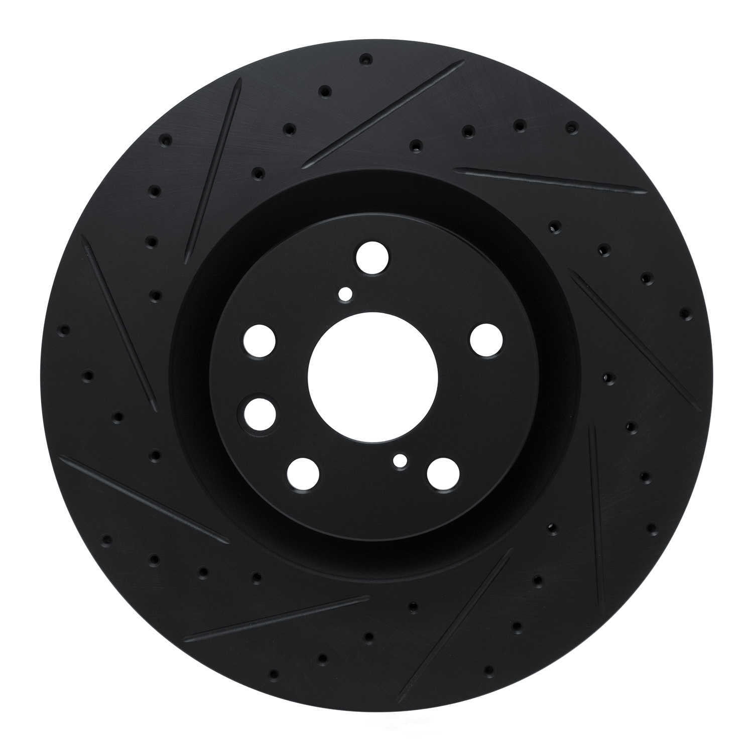Dynamic Friction Company 633-75054D DFC Brake Rotor - Drilled And Slotted - Black