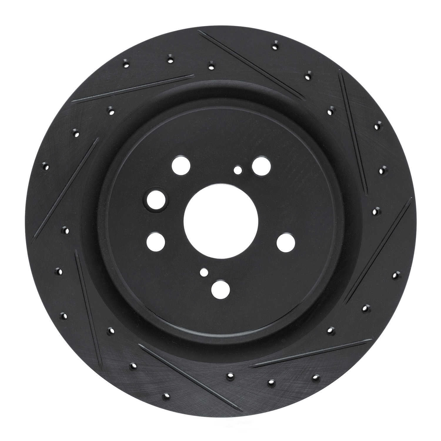 Dynamic Friction Company 633-75065R DFC Brake Rotor - Drilled And Slotted - Black