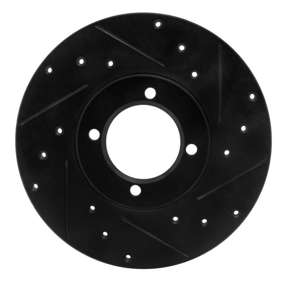 Dynamic Friction Company 633-76007R DFC Brake Rotor - Drilled And Slotted - Black