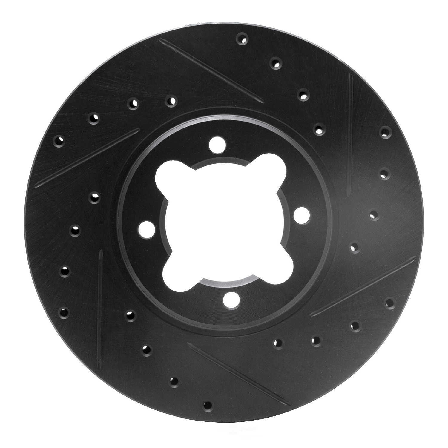 Dynamic Friction Company 633-76013R DFC Brake Rotor - Drilled And Slotted - Black