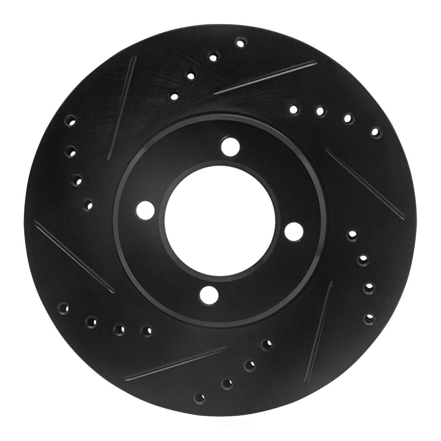 Dynamic Friction Company 633-76020L DFC Brake Rotor - Drilled And Slotted - Black