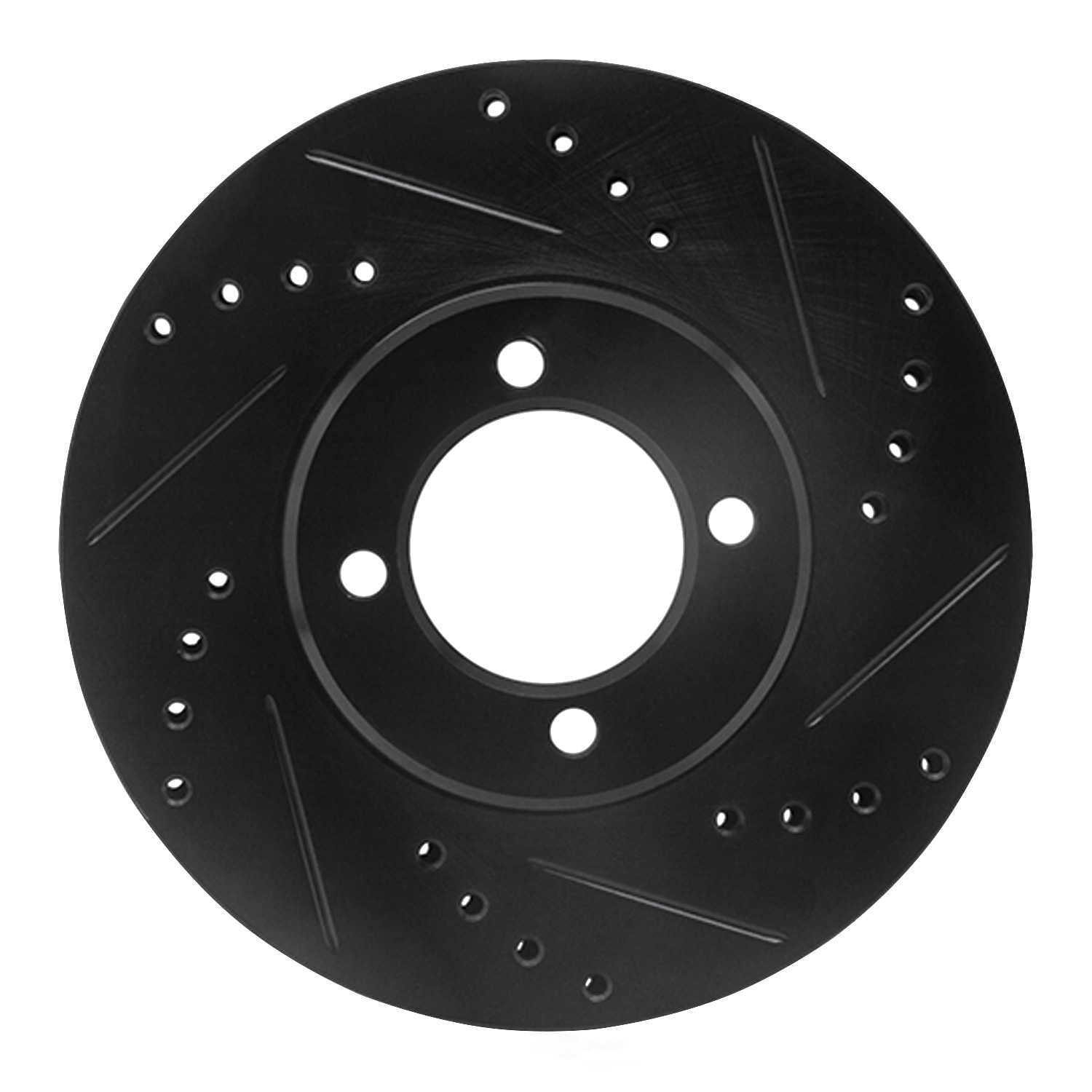 Dynamic Friction Company 633-76020R DFC Brake Rotor - Drilled And Slotted - Black