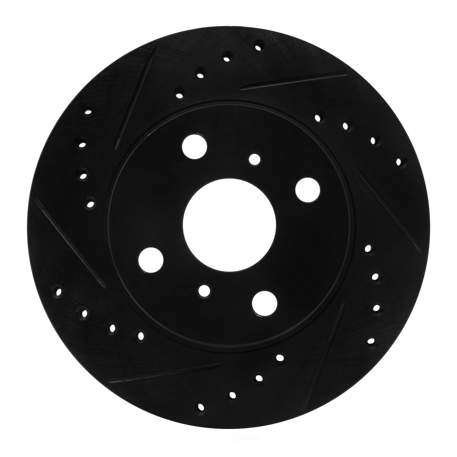 Dynamic Friction Company 633-76021L DFC Brake Rotor - Drilled And Slotted - Black