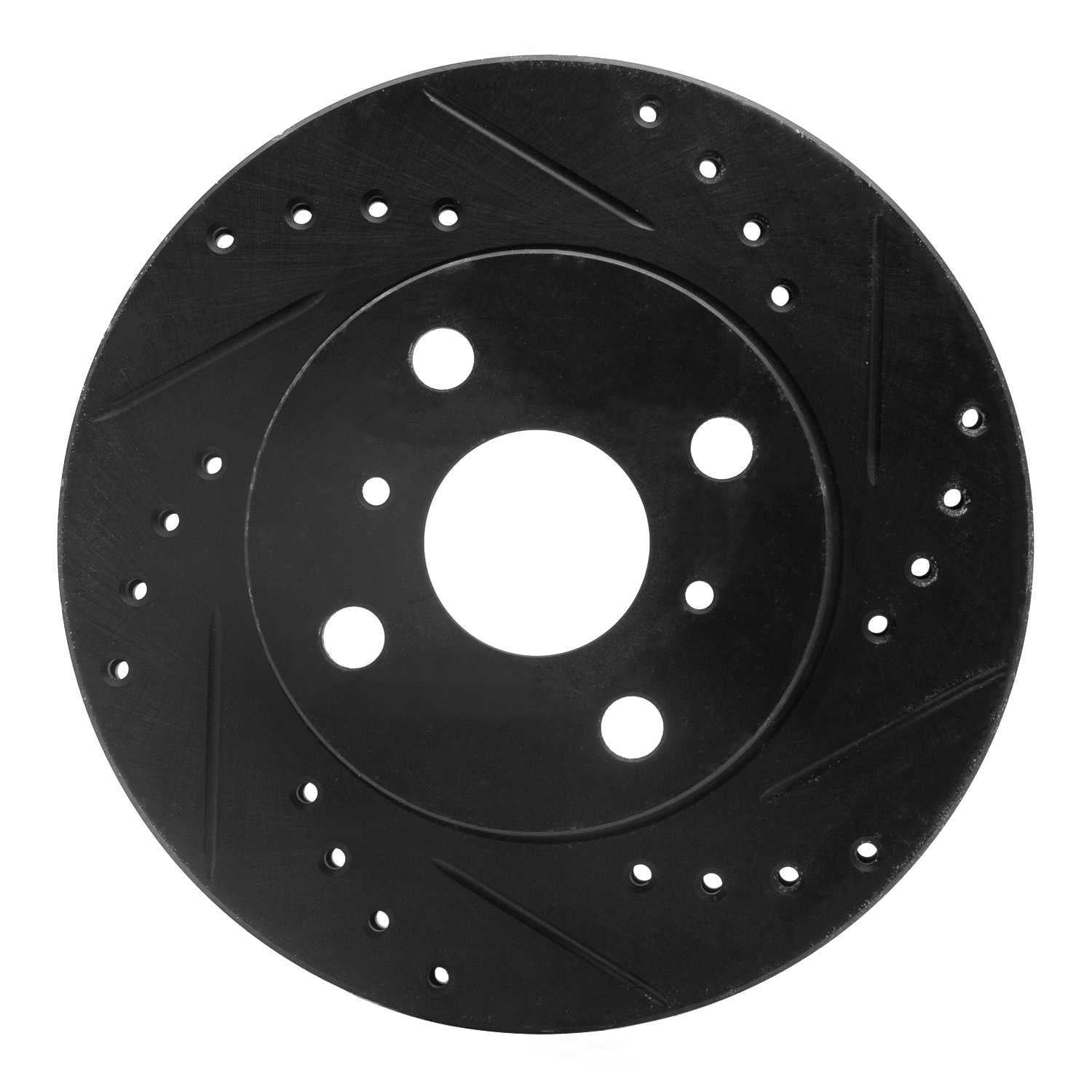 Dynamic Friction Company 633-76021R DFC Brake Rotor - Drilled And Slotted - Black