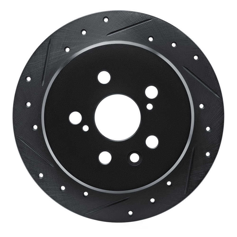 Dynamic Friction Company 633-76029L DFC Brake Rotor - Drilled And Slotted - Black
