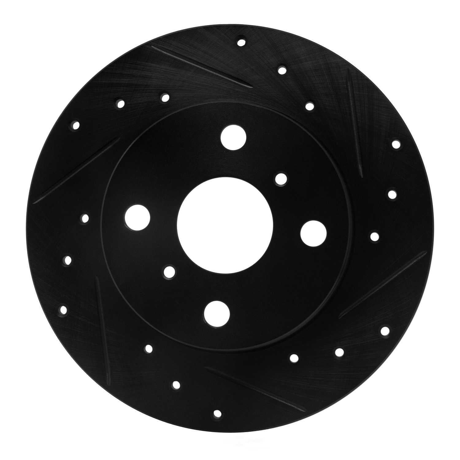 Dynamic Friction Company 633-76031R DFC Brake Rotor - Drilled And Slotted - Black