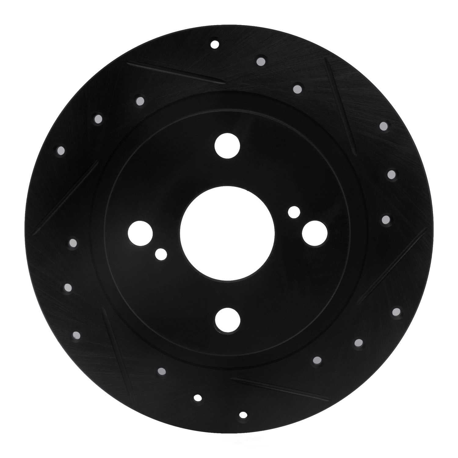 Dynamic Friction Company 633-76035R DFC Brake Rotor - Drilled And Slotted - Black