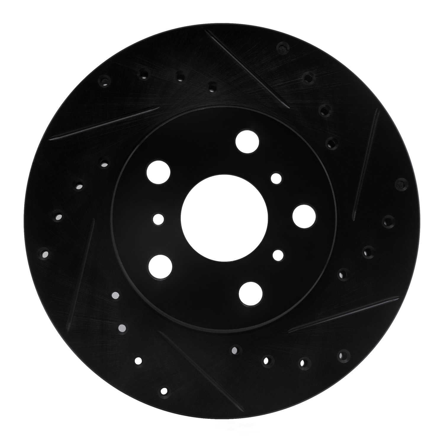 Dynamic Friction Company 633-76036R DFC Brake Rotor - Drilled And Slotted - Black