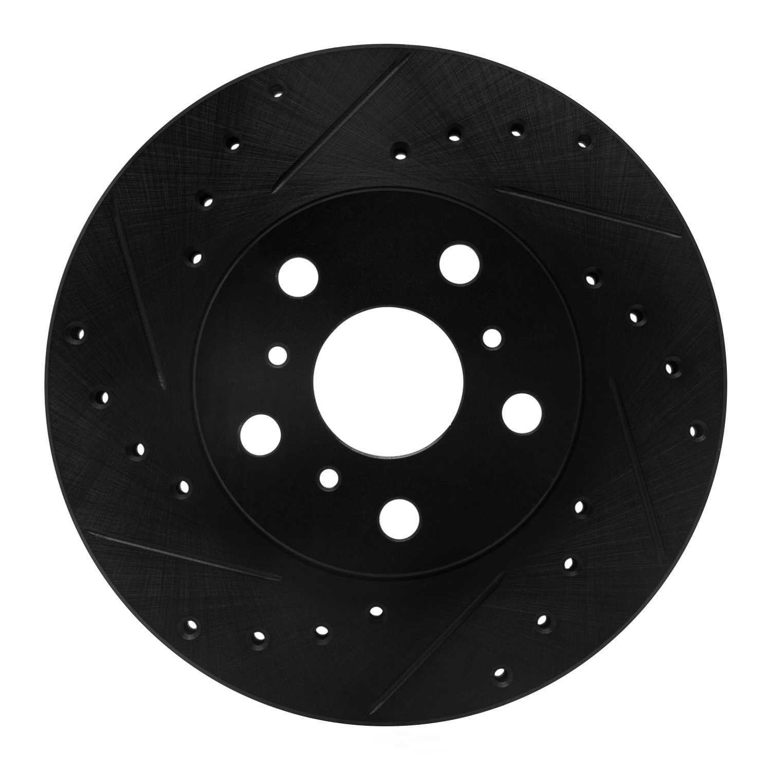 Dynamic Friction Company 633-76041L DFC Brake Rotor - Drilled And Slotted - Black