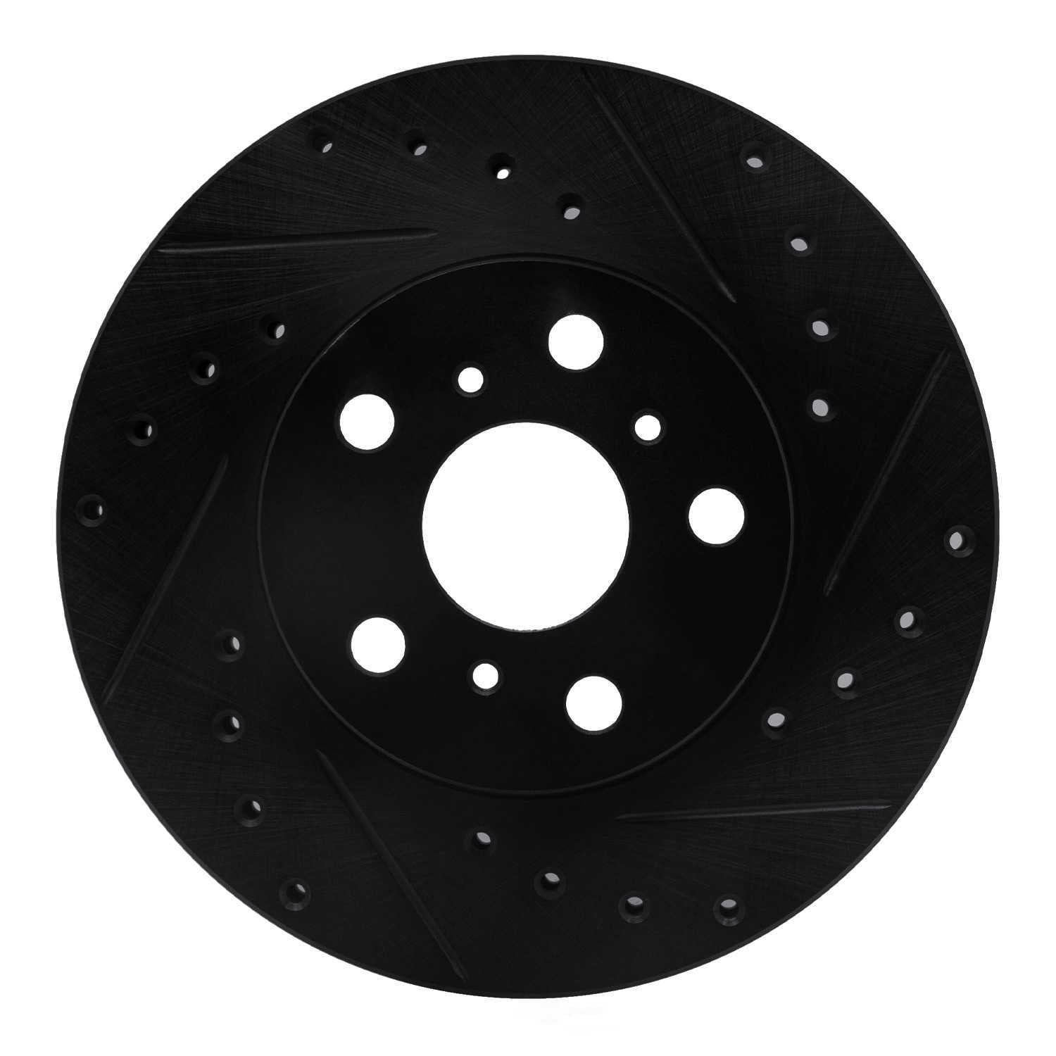Dynamic Friction Company 633-76041R DFC Brake Rotor - Drilled And Slotted - Black