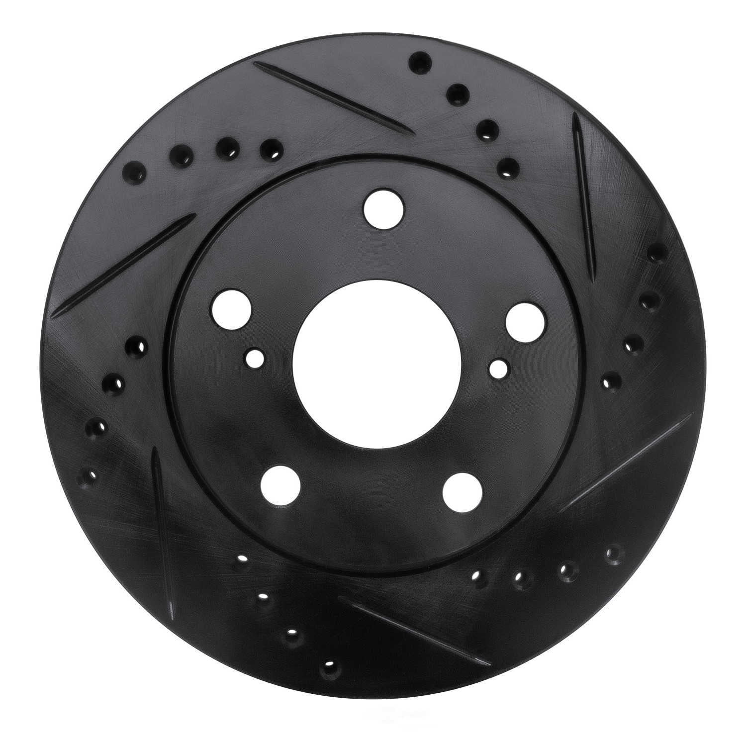 Dynamic Friction Company 633-76051R DFC Brake Rotor - Drilled And Slotted - Black