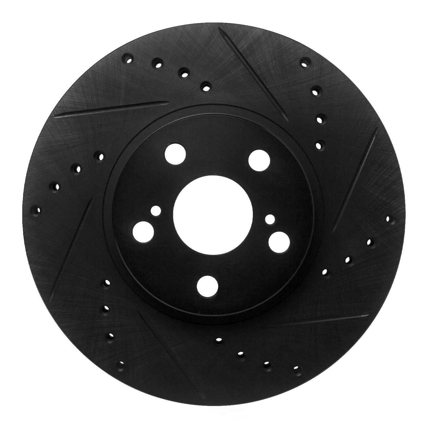 Dynamic Friction Company 633-76059R DFC Brake Rotor - Drilled And Slotted - Black