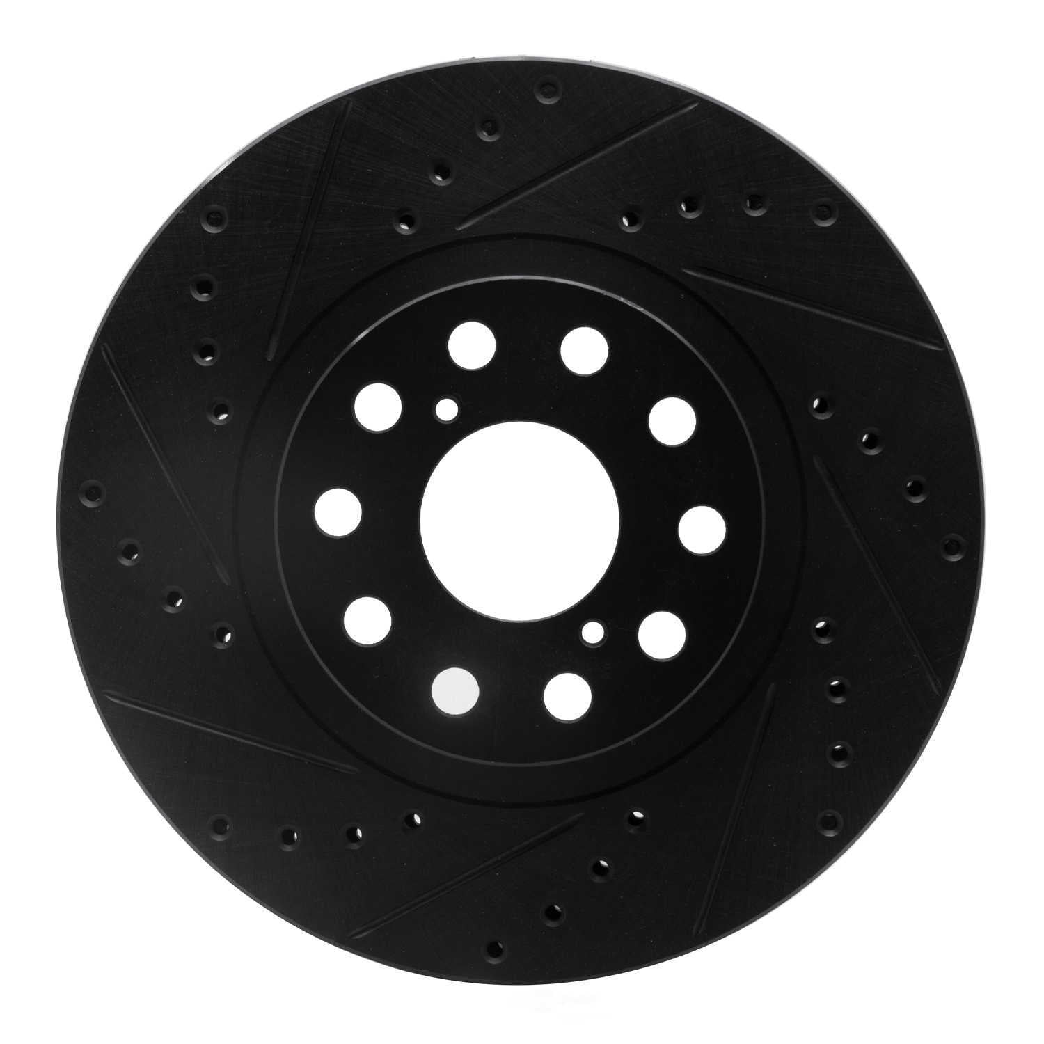 Dynamic Friction Company 633-76061L DFC Brake Rotor - Drilled And Slotted - Black
